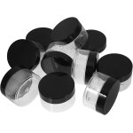 Lot de 10 petits pots en plastique avec couvercle, rutilisables pour crmes et lotions, contenants transparen ...