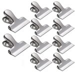 Lot de 10 pinces  sac en acier inoxydable de 1, 5 po, petites pinces bulldog, robustes et durables, ...