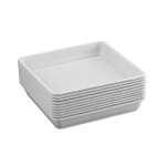 Lot de 10 plateaux carrs en rsine pour plantes - soucoupes durables pour pot intrieur / extrieur, ...