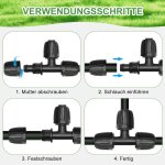 Lot de 10 raccords en t - en plastique - avec ardillon - pour arrosage de jardin - raccord en t - convient ... Lot de 10 raccords en t - en plastique - avec ardillon - pour arrosage de jardin - raccord en t - convient ...