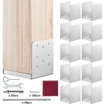 Lot de 10 support de poteau bois - vevor - 152x152 mm base d'ancrage de poteaux - pour rambarde, main ...