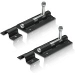 Lot de 10 verrous de porte robustes noirs, verrous de porte a barillet robustes avec revtement noir, ...