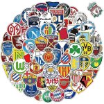Lot de 100 autocollants de logo d'equipe de football, autocollants de club de football, autocollants ...