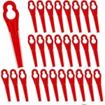Lot de 100 lames de rechange pour tondeuse à gazon - en plastique - 83 mm - rouge Lot de 100 lames de rechange pour tondeuse à gazon - en plastique - 83 mm - rouge