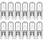 Lot de 12 ampoules halog�nes g9 33 w 230 v 2800 k blanc chaud 380 lm, ampoules halog�nes a capsule transparent ...