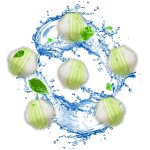 Lot de 12 boules d'�pilation pour machine a laver, vertes, elimine les poils d'animaux et les peluches, ...