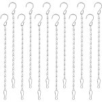Lot de 12 chanes suspendues de fleurs - 25 cm - chane en mtal argent - chane de suspension avec ...