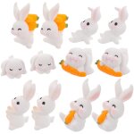 Lot de 12 figurines miniatures de lapins de dessin anim ¿ adorables dcorations de lapin en rsine ...