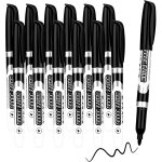 Lot de 12 marqueurs effa�ables pour tableau blanc noir a faible odeur, pointe fine et effa�able a sec ...