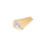 Lot de 12 pinceaux d'artiste plats - pointes plates