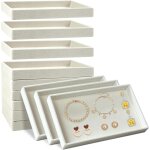 Lot de 12 plateaux a bijoux en velours de qualit suprieure, empilables, 21 x 12, 7 x 2, 5 cm, pour ...
