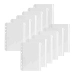 Lot de 12 pochettes de classeur a5 a fermeture eclair pour classeur a 6 anneaux, pochettes etanches pour ...