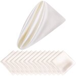 Lot de 12 serviettes carr�es en satin de 15, 7 x 15, 7 pouces, serviettes de table pour f�te de mariage, ...