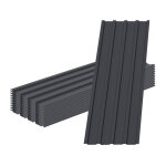 Lot de 12 t�les de bardage en acier galvanis�  atlanta  - 129 x 42 cm - gris