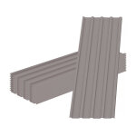 Lot de 12 t�les de bardage en acier galvanis�  atlanta  - 129 x 42 cm - taupe