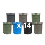 Cuves de stockage eau 3000l - lot de 14 Cuves de stockage eau 3000l - lot de 14