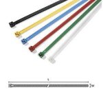 Lot de 150 colliers de serrage r�ouvrables 195x4, 7mm en nylon multicolores - hellermanntyton