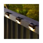 Lot de 16 lampes solaires pour terrasse - lampes led etanches pour marches d'escalier, eclairage automatique ...