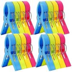 Lot de 16 pinces a serviettes de plage, pinces a linge et supports de serviette pour chaises de piscine ...