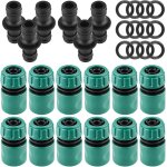 Lot de 18 raccords de tuyau 1 / 2  en plastique rapide 1 / 2  raccord de tuyau de robinet adaptateur ...