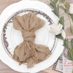 Lot de 18 serviettes en gaze de coton style boheme, 50 x 50 cm, pour decoration de table de mariage, ...