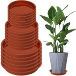 Lot de 18 soucoupes en plastique rouge pour pot de fleurs, 3 tailles, etanches, pour intrieur et extrieur, ...
