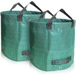 Lot de 2 * 500l sacs de jardin, sacs de dchets jardin rsistants sac a dchets de en pp robuste et pliable ...