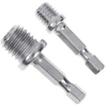 Lot de 2 adaptateurs hexagonaux pour perceuse m10 + m14 outils de fendage du bois clé électrique adaptez ... Lot de 2 adaptateurs hexagonaux pour perceuse m10 + m14 outils de fendage du bois clé électrique adaptez ...