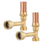 (lot de 2) anti - blier pour machine  laver et tuyau d'arrosage de 3 / 4 po, cuivre, absorbe les chocs ...
