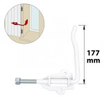 Lot de 2 arrts  poigne acier poxy, h. 40 x p. 210 mm