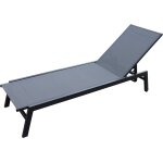 Bain de soleil en aluminium avec roulettes  loona  - gris