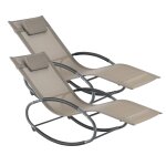 Lot de 2 bains de soleil a bascule almaluez acier textile beige helloshop26 03 0006423