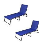 Lot de 2 bains de soleil - bleu