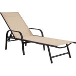 Lot de 2 bains de soleil en mtal  farniente  - beige