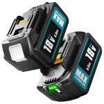 Lot de 2 batteries bl1850 compatible avec les outils sans fil makita 18v 6. 0ah li - ion