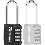Lot de 2 cadenas code 4 chiffres haute s�curit�, r�sistant aux intemp�ries serrure a combinaison pour ...