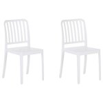Lot de 2 chaises de jardin blanches sersale