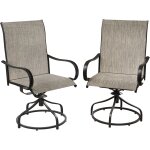 Lot de 2 chaises de jardin pivotantes a 360, fauteuil d'ext�rieur, r�sistantes aux intemp�ries et a la ...