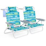 Lot de 2 chaises de jardin pliables costway, tissu oxford, dossier rglable a 5 niveaux, oreiller porte ...