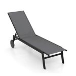 Lot de 2 chaises longues de patio 190 - 150, 5 x 59 x 33, 5 - 99 cm confort r�glable en ext�rieur design ...