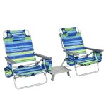 Lot de 2 chaises pliantes de camping dimensions 60 / 101 x 68 x 29 / 84 cm confort assise ergonomique ...