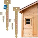 Lot de 2 charnires en croix 400 mm - charnire de porte - charnire de portail - ferrure de construction ...