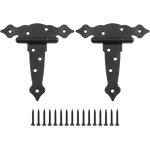 Lot de 2 charni�res de porte robustes en t 127 mm en acier inoxydable pour abri de jardin avec vis pour ...