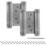 Lot de 2 charnières a ressort 68mm en acier inox a double action pour portes battante charnière fermeture ... Lot de 2 charnières a ressort 68mm en acier inox a double action pour portes battante charnière fermeture ...