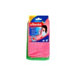 Lot vileda de 2 chiffons microfibres multiusage colors