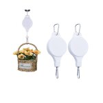 Lot de 2 cintres  poulie rtractable pour plantes - crochet de panier rabattable rglable pour jardin ...
