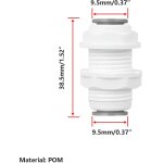 Lot de 2 connecteur rapide pour filtre  eau, 1 / 4  connecteur de cloison + 3 / 8  connecteur de cloison, ...