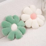 Lot de 2 coussins dcoratifs a motif de marguerites vert sauge - coussins de sol pour chambre a coucher, ...