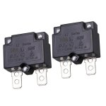 Lot de 2 disjoncteurs thermiques automatiques 10 a, protection contre les surcharges thermiques, serie ...