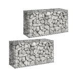 Lot de 2 gabions pour pierre 100 x 30 x 50 cm